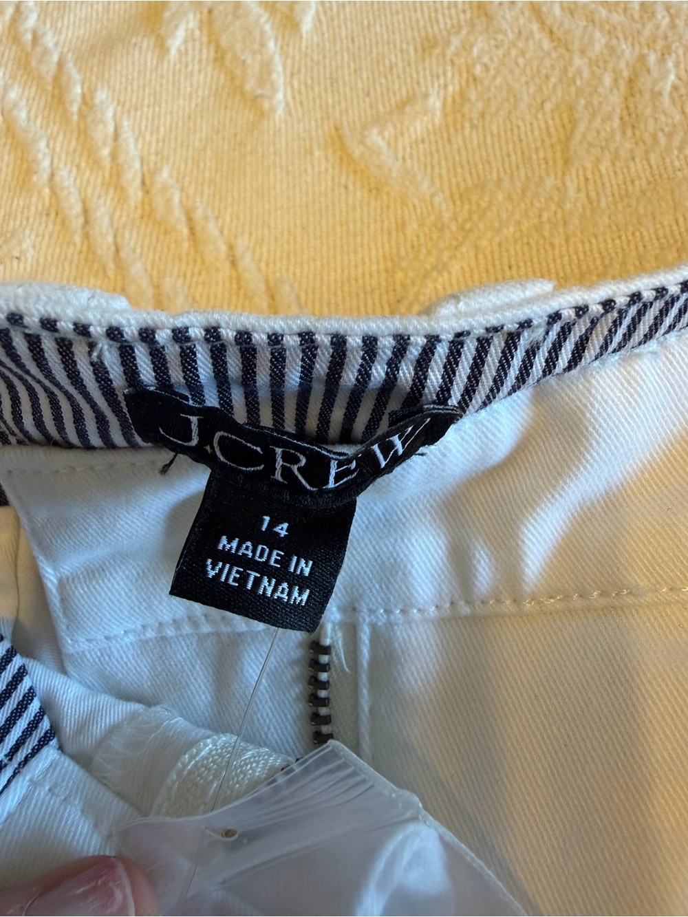 NWT J. Crew White Casual Cotton Shorts size 14 classic traditional versatile - Picture 4 of 8